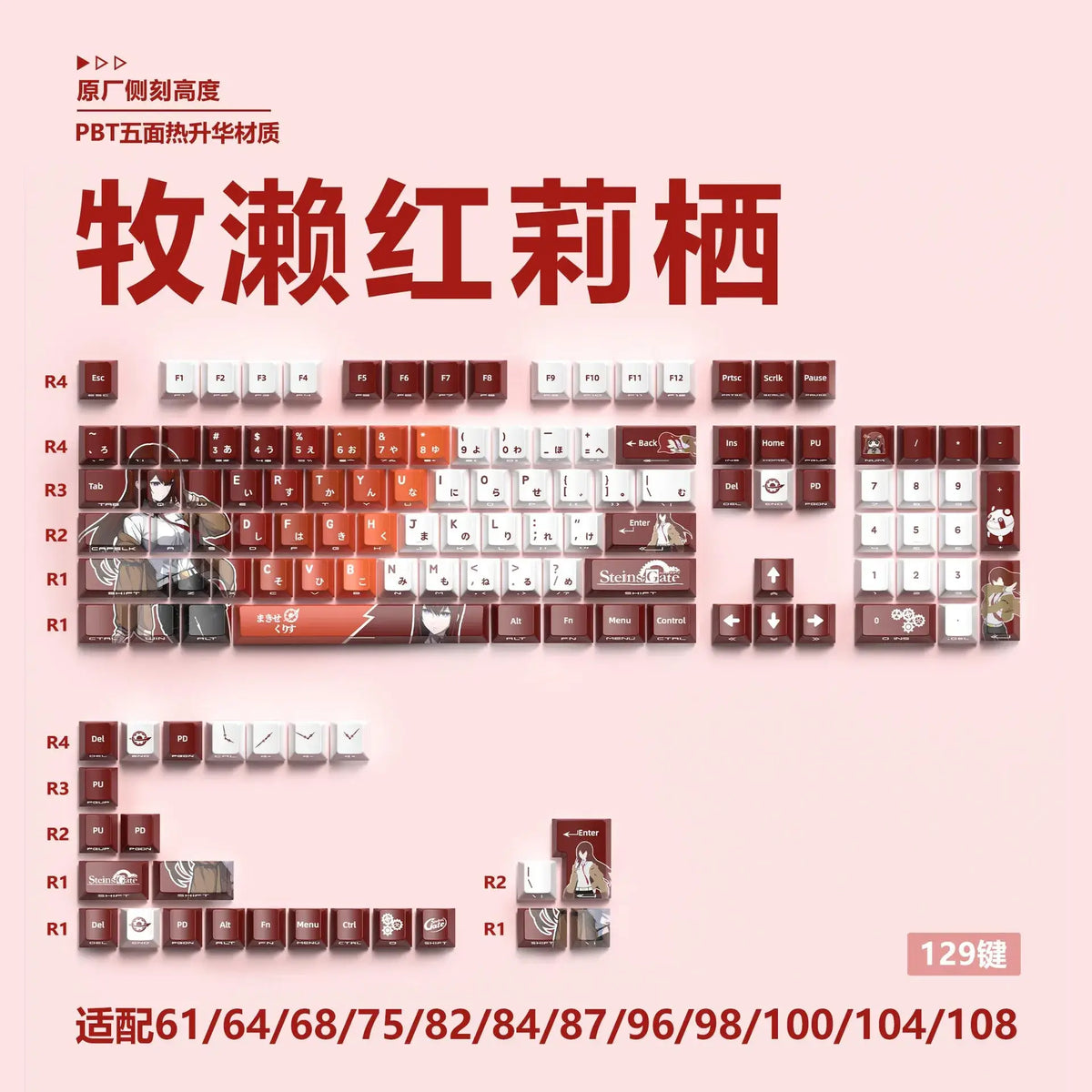 Miyu Anime Keycap Set | 129-Key OEM PBT