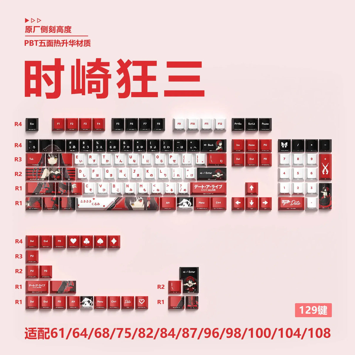 Miyu Anime Keycap Set | 129-Key OEM PBT